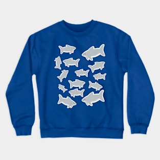 Many Great White Sharks Drawn Badly Crewneck Sweatshirt